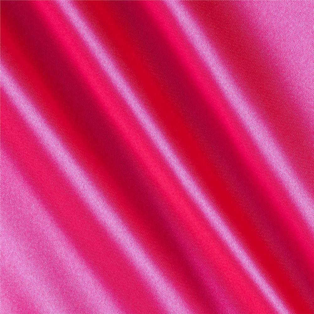1 Yard Fuchsia Satin-Bridal Satin Fabric 60? Inch Wide 250 GSM