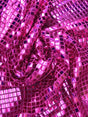 Fuchsia Square Foil Sequin Fabric - Fuchsia, Square Foil, 42" Width (1 Yard)