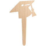 Graduation cap wood style Assortment Cupcake Cake Pics - set of 72