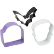 Wilton Bat, Tombstone and Skull Halloween Cookie Cutter Set, 3-Piece