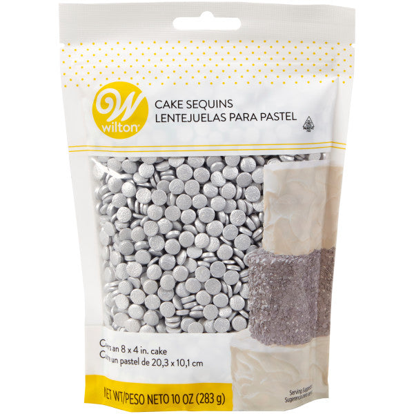 Wilton Silver Edible Cake Sequins – 10 oz.
