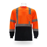 Long Sleeve Safety T-shirt  10 pack  100% polyester