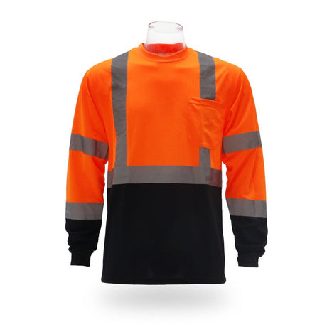 Long Sleeve Safety T-shirt  10 pack  100% polyester