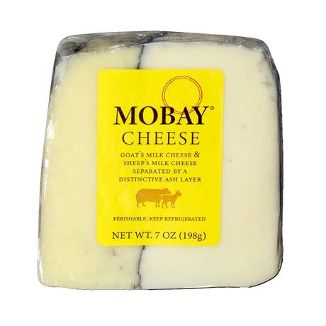 Mobay® Goat & Sheep Milk Layered Cheese with Grapevine Ash