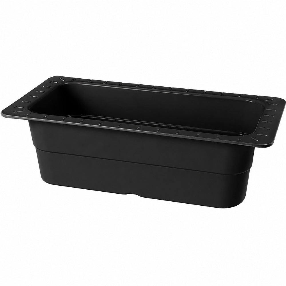 G. E. T. Melamine Food Pan 1/3 Size Insert Pan, 13" x 7" x 4" Deep, Black