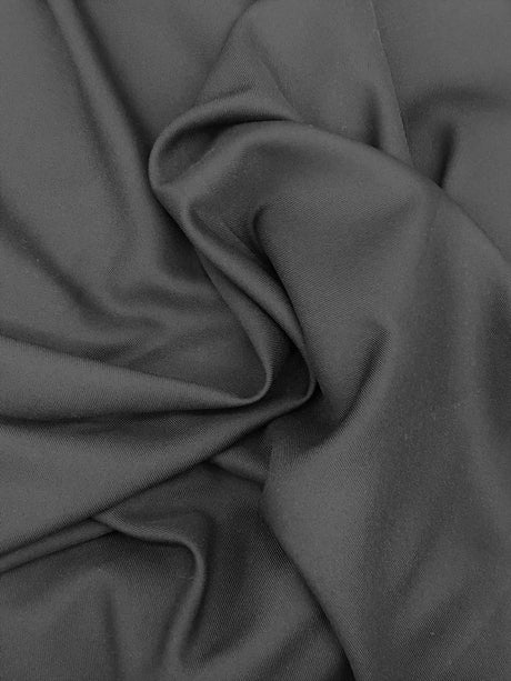 Gabardine Polyester Gabardine Fabric - Black, 59/60" Width (1 Yard)