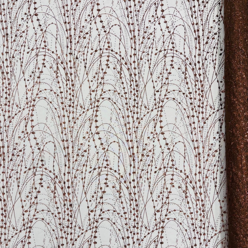 Galaxy Glitter Design Mesh Lace Polyester Fabric - Glitter Galaxy Pattern, 52-54" Width (1 Yard)