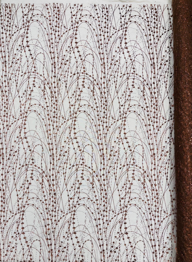 Galaxy Glitter Design Mesh Lace Polyester Fabric - Glitter Galaxy Pattern, 52-54" Width (1 Yard)