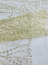 Galaxy Glitter Design Mesh Lace Polyester Fabric - Glitter Galaxy Pattern, 52-54" Width (1 Yard)
