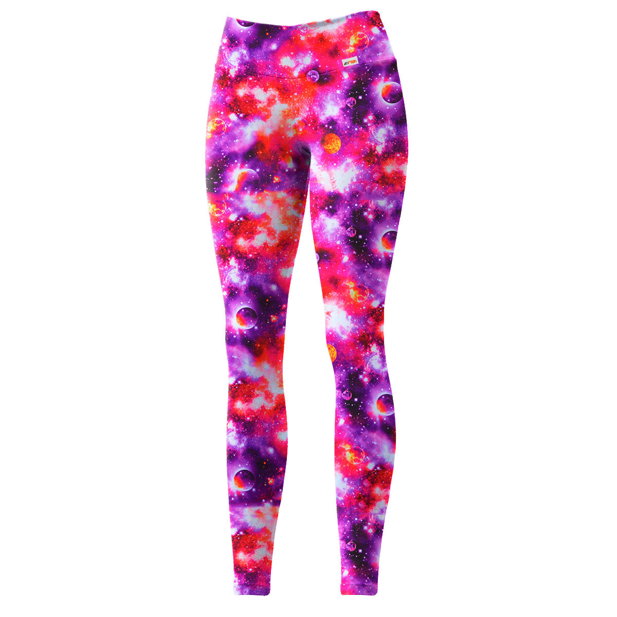 Galaxy Polyester Spandex Fabric - Pink, Blue, Multi, Sparkly Galaxy Print, 58/60" Width, 200 GSM (1 Yard)