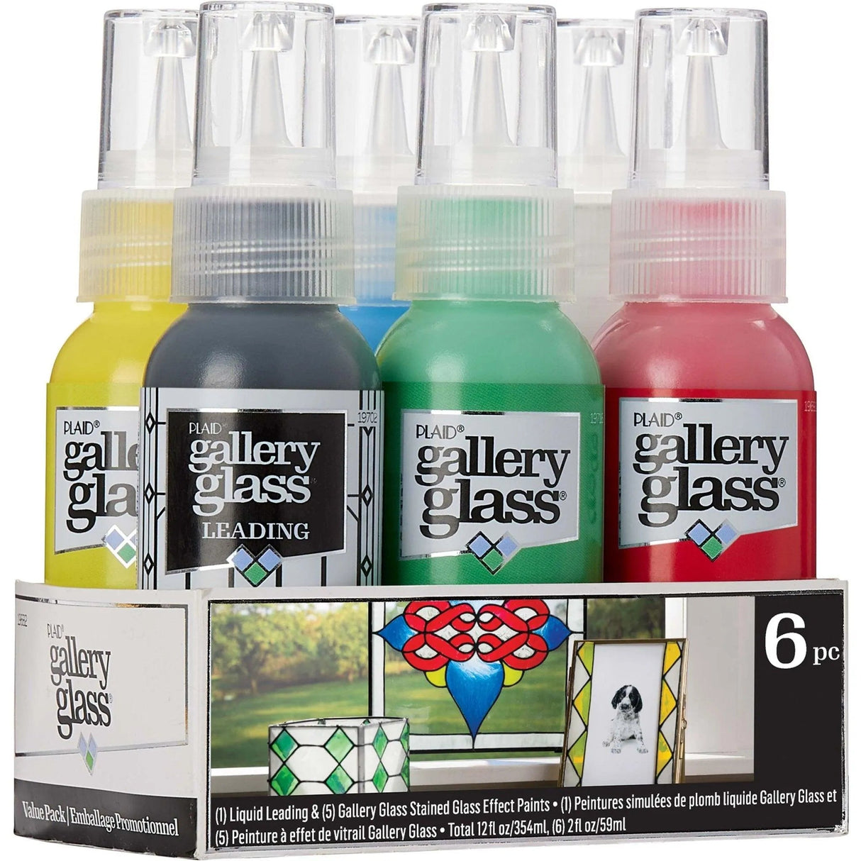Gallery Glass Paint Set - Basic (6 Bottles - 2 oz)