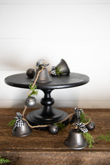 48” Galvanized Bells Garland with Country Check Bows