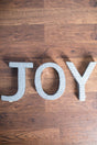 8" Galvanized Metal "Joy" Decor