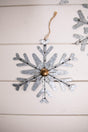 8” Galvanized Metal Snowflake Ornament