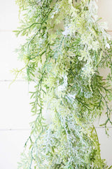 73 InchFrosted Fern Cone Garland Winter Holiday Decorative Garland