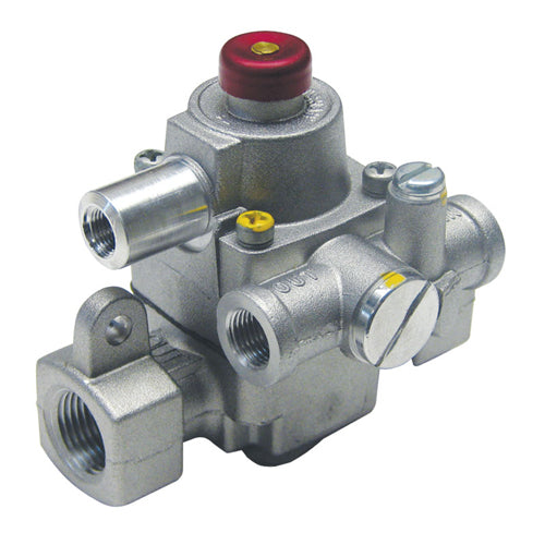 Garland OEM # CKG01479-01 / 1027000 / G01479-01, Safety Valve - 3/8" NPT, Gas In / Out: 3/8", Pilot In / Out: 3/16"
