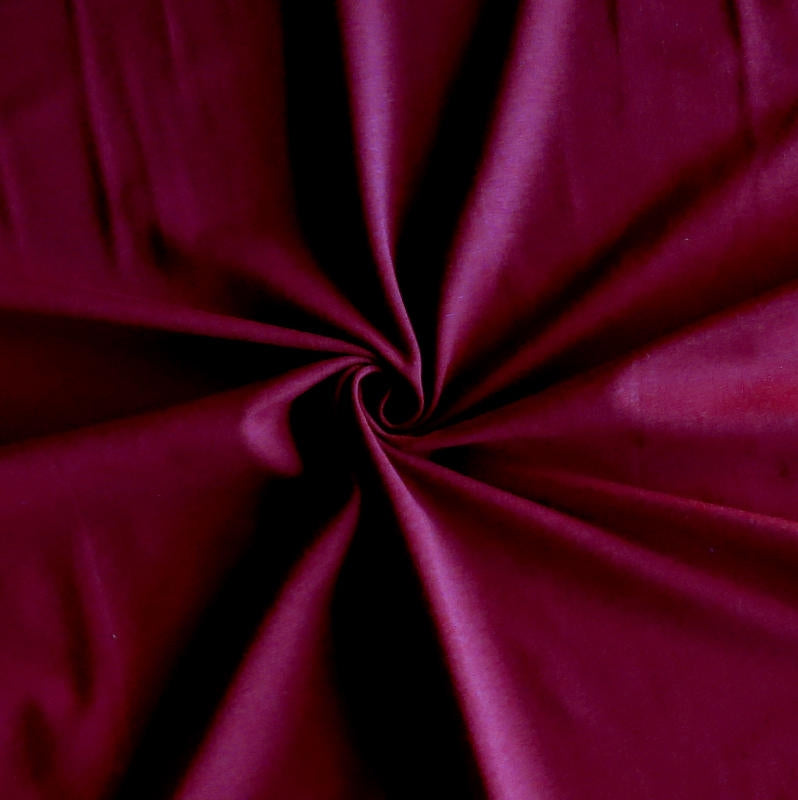 Bamboo Organic Cotton Spandex Jersey Knit Fabric - Garnet