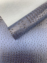 Gator Ostrich Embossed Vinyl Fabric - Embossed Crocodile Ostrich Texture, 54" Width (1 Yard)