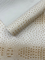 Gator Ostrich Embossed Vinyl Fabric - Embossed Crocodile Ostrich Texture, 54" Width (1 Yard)