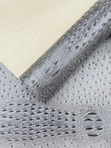 Gator Ostrich Embossed Vinyl Fabric - Embossed Crocodile Ostrich Texture, 54" Width (1 Yard)