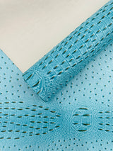 Gator Ostrich Embossed Vinyl Fabric - Embossed Crocodile Ostrich Texture, 54" Width (1 Yard)