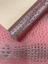 Gator Ostrich Embossed Vinyl Fabric - Embossed Crocodile Ostrich Texture, 54" Width (1 Yard)