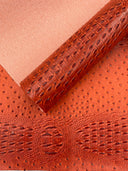 Gator Ostrich Embossed Vinyl Fabric - Embossed Crocodile Ostrich Texture, 54" Width (1 Yard)