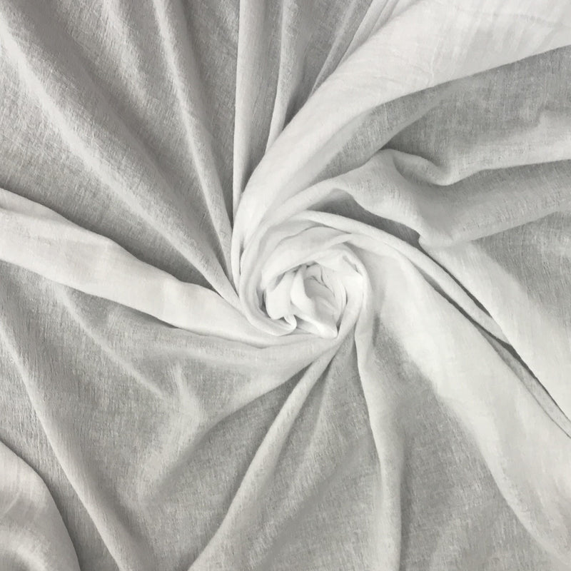 Cotton Gauze 100 Percent Cotton Fabric - White, Crinkle Texture, 48/50" Width (1 Yard)