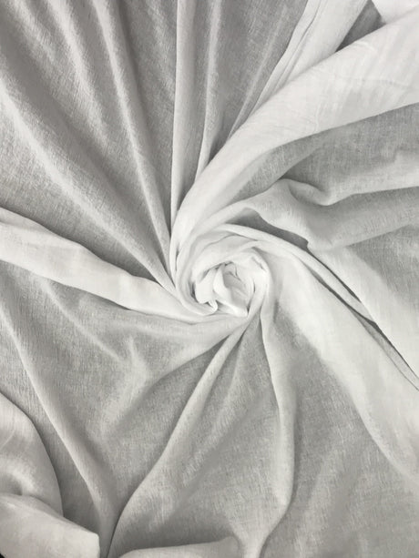 Cotton Gauze 100 Percent Cotton Fabric - White, Crinkle Texture, 48/50" Width (1 Yard)