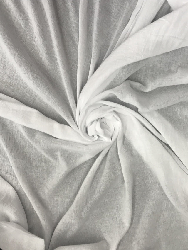 Cotton Gauze 100 Percent Cotton Fabric - White, Crinkle Texture, 48/50" Width (1 Yard)