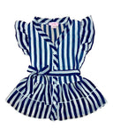 Girl Striped Blouse Girls Fabric - Black, Navy, Purple, Teal Stripes, Color Block, Size 2-12 (1 Piece)