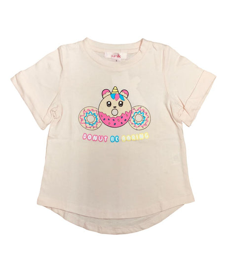 Donut T-Shirt Cotton Fabric - Donut Print, Blush, Fuchsia, Mint, Lavender, Neon Pink, Sizes 2-12