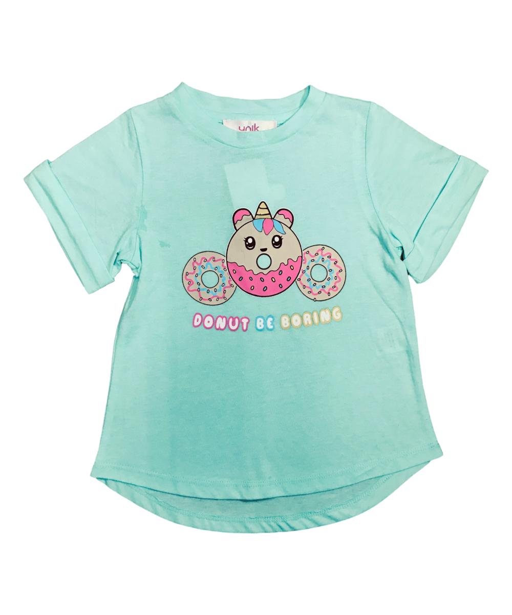 Donut T-Shirt Cotton Fabric - Donut Print, Blush, Fuchsia, Mint, Lavender, Neon Pink, Sizes 2-12