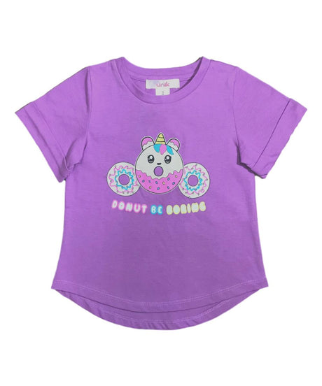 Donut T-Shirt Cotton Fabric - Donut Print, Blush, Fuchsia, Mint, Lavender, Neon Pink, Sizes 2-12