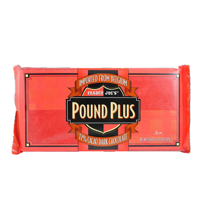 72% Cacao Dark Chocolate Bar 17.6 Oz Gourmet Baking Chocolate