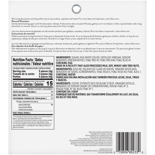 Wilton Mini Heart Icing Decorations, 81-Count
