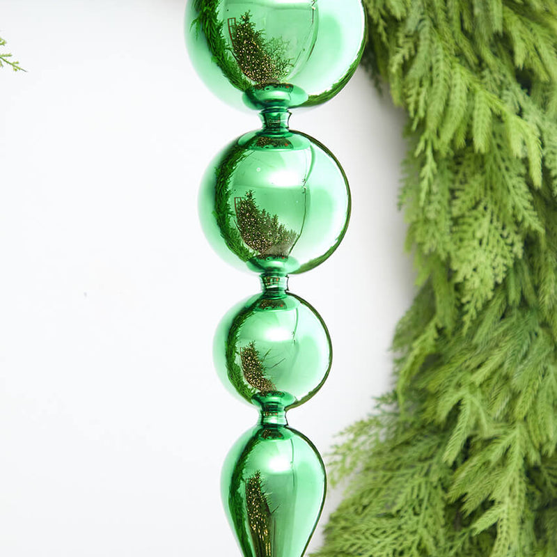 19.5" Green Glass Finial Ornament