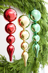 19.5" Red Glass Finial Ornament
