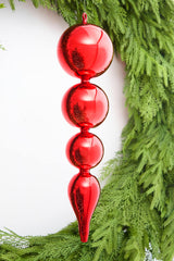 19.5" Red Glass Finial Ornament
