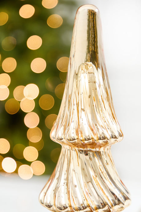 15" Gold Mercury Glass Tree
