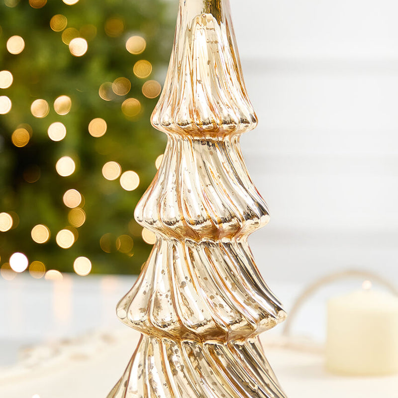 15" Gold Mercury Glass Tree