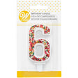 Wilton Sprinkle on the Birthday Fun Number 6 Birthday Candle