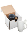 12oz Dapper Ceramic Mug With Spoon In Mailer