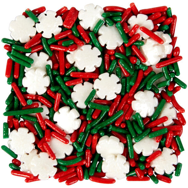 Wilton Snowflake Sprinkles, 4.16 oz. Red, Green & White Mix