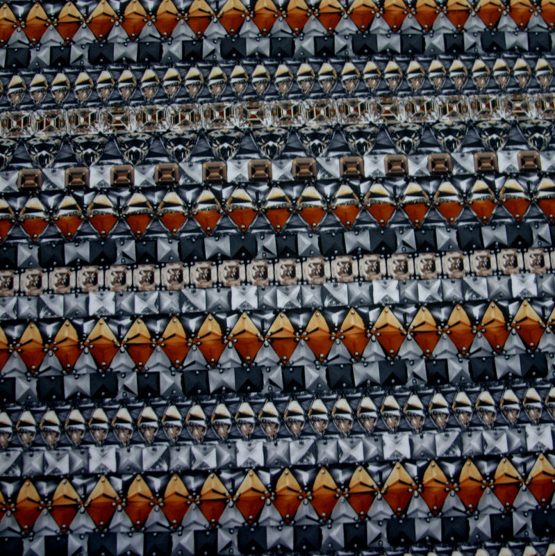 Swim Knit Gems and Metal Nylon Lycra