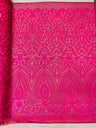 Geometric Diamond Sequin Design Power Mesh Fabric - Iridescent Geometric Diamond Pattern, 54" Width (1 Yard)