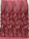 Geometric Feather Wing Polyester Fabric - 4 Way Stretch Mesh, Embroidered Sequins, 54" Width, 36" Length (1 Yard)
