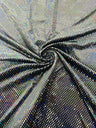 Geometric Foil Velvet Stretch Fabric - Black Iridescent, 58" Width (1 Yard)