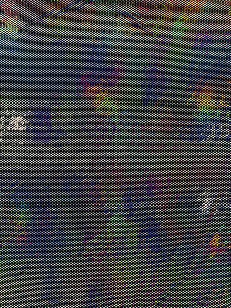 Geometric Foil Velvet Stretch Fabric - Black Iridescent, 58" Width (1 Yard)