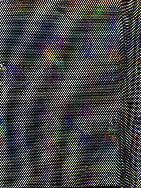 Geometric Foil Velvet Stretch Fabric - Black Iridescent, 58" Width (1 Yard)